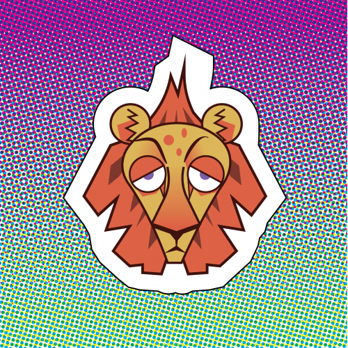 Teen Lion Sticker