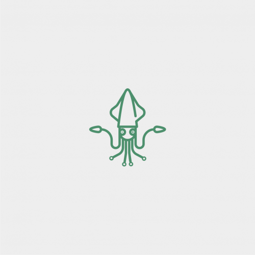 Silhouette of squid