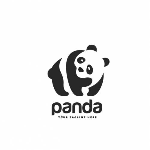 panda logo design.
