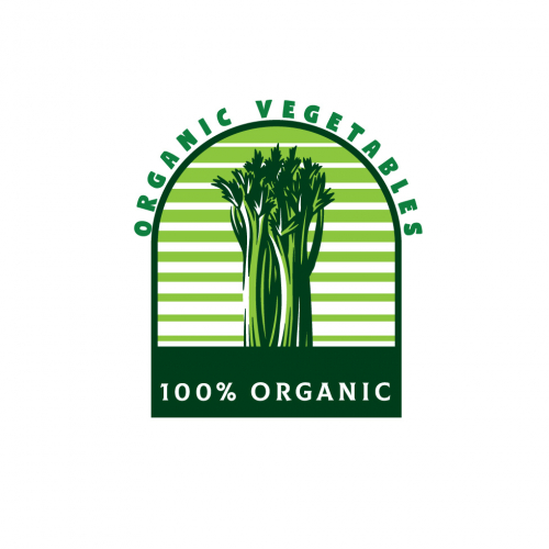 Organic vegetable logo design