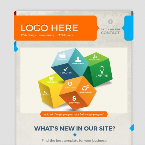 Newsletter and info graphics