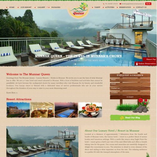 Website Design for a Luxury Resort
