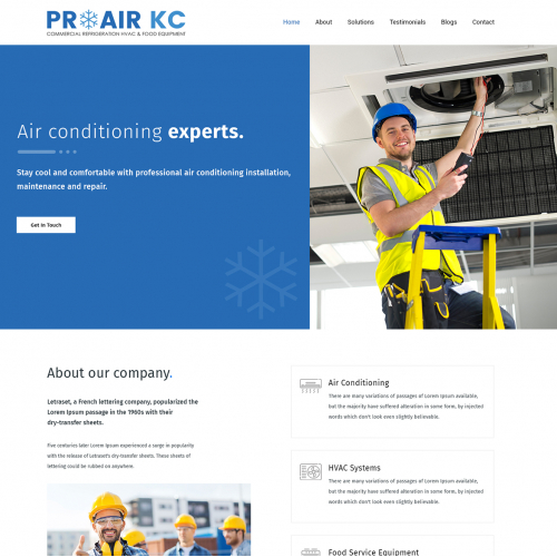 Website Design for PRO-AIR-KC thumb