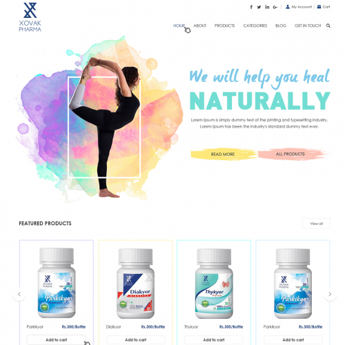 Xovak Pharma Website