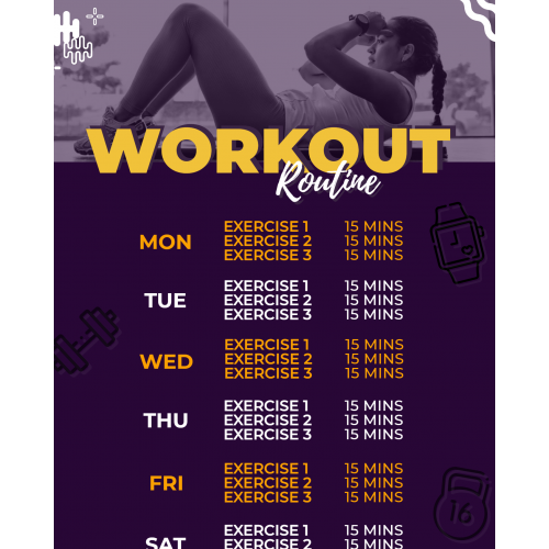 Modern Workout Routine Template