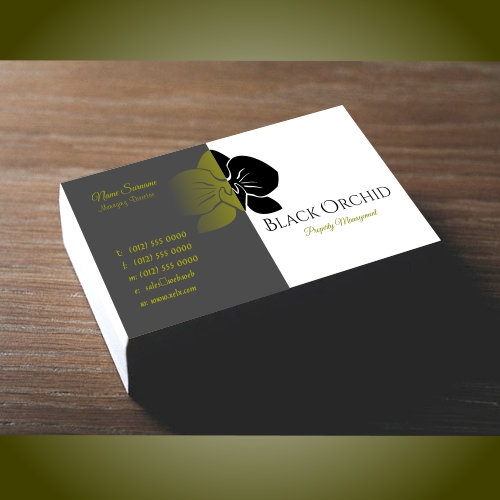 Black Orchid Business card design