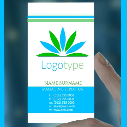 Leaf logo business card design
