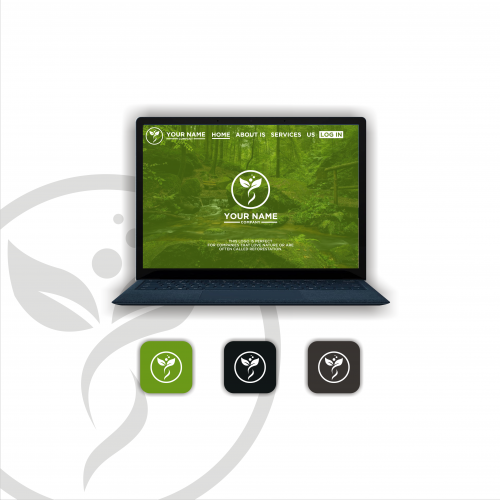 web design logo, for nature lovers or greening companie