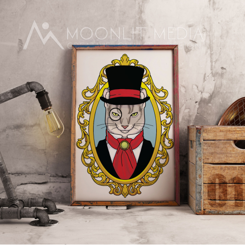 Aristocat Glass Custom Illustration