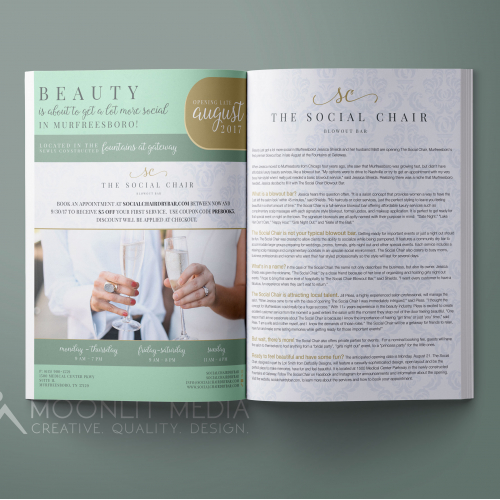 The Social Chair Full-Page Magazine Ad Spread