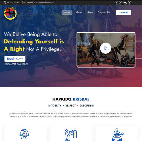 Website Design Home(Hapkido) thumb