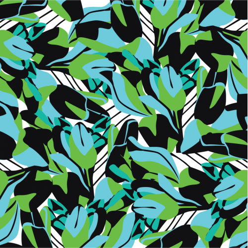 Abstract floral optical illusion