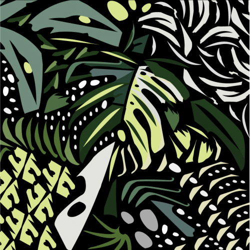 Abstract Monstera Pattern