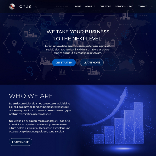 Homepage for a business company thumb