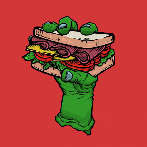 Handdraw Sandwich Zombie