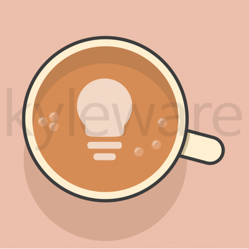 Coffee Lightbulb Illustration