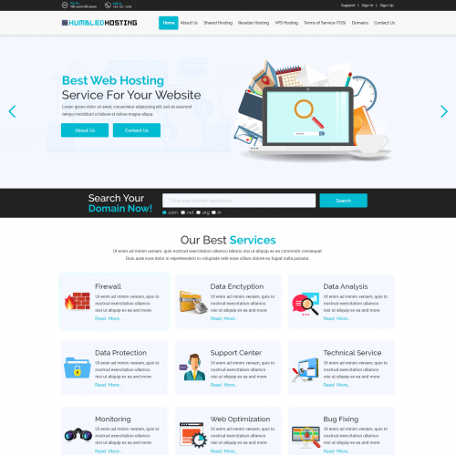 Web hosting website thumb