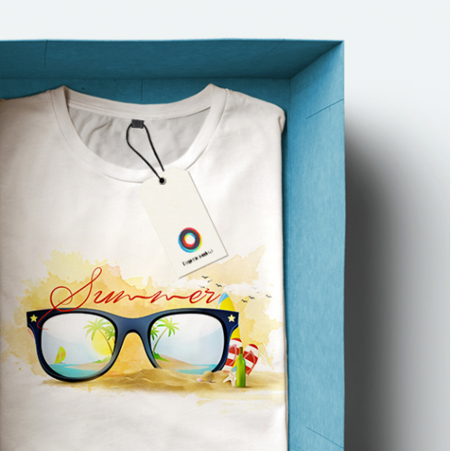 Summer-themed T-shirt design