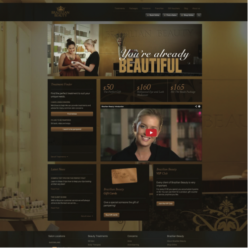 Brazilian Beauty Website