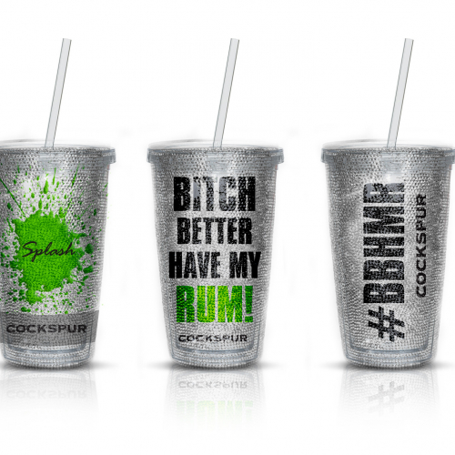 Bedazzled Rum Tumblers for Rihanna