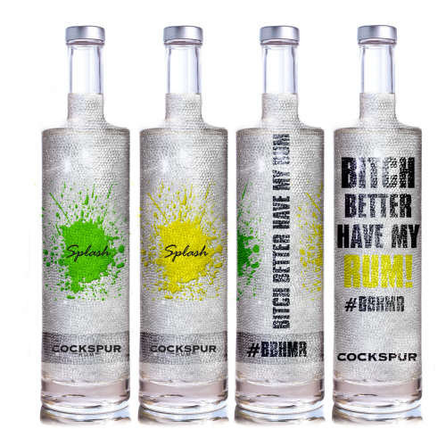 Bedazzled Rum Bottle Design for Rihanna