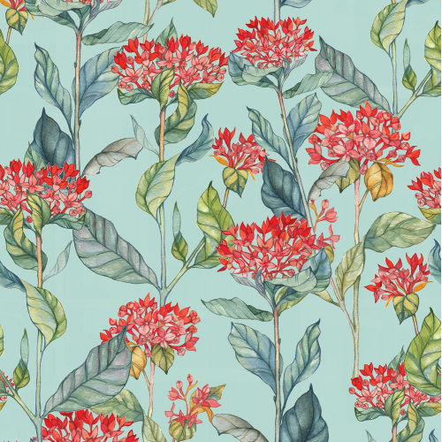 Red Flowers Pattern