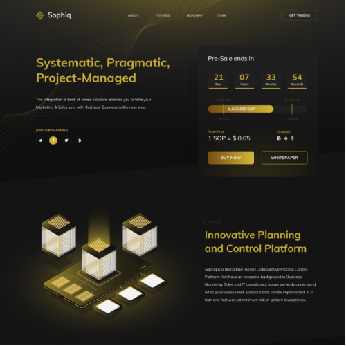 Landing Page for Sophiq thumb