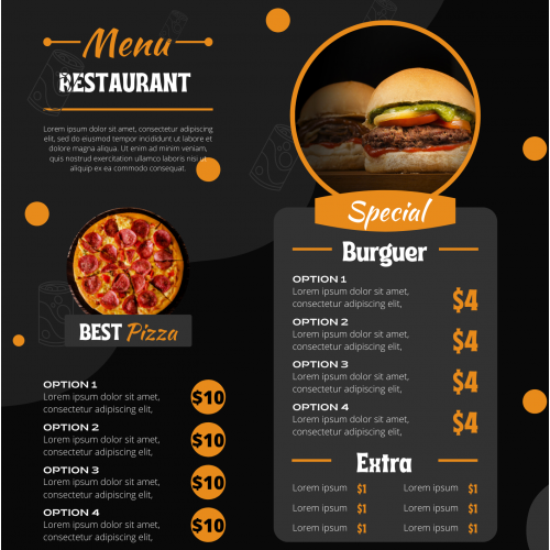 Menu Restaurant