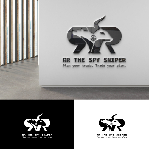 RR Letter Logo with Bull and Bear