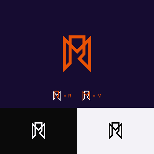 M R Letter Logo Design