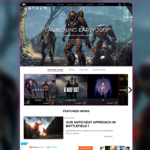 Landing page redesign
