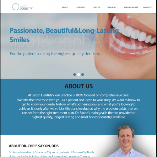 Saxon Landing Page Design