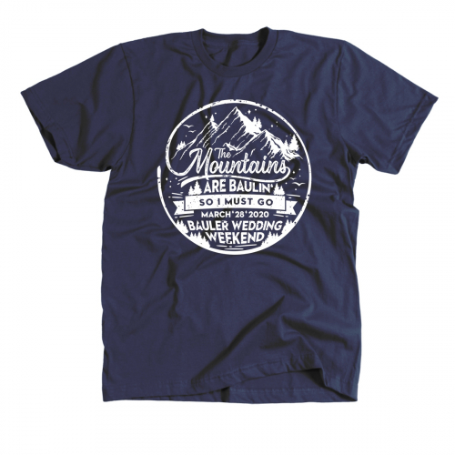 Mountain Wedding Weekend Tshirt Design thumb