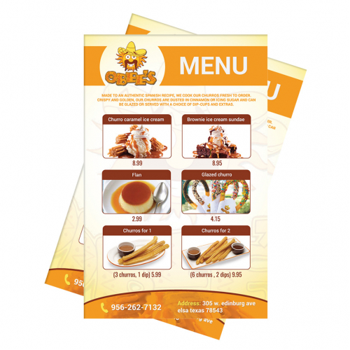 Playful Menu Design for a Company in United States