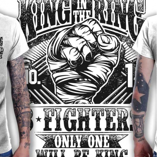 Create a t-shirt for the King in the Ring 8 Man Elimina