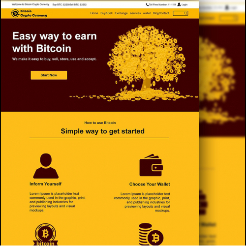 Cryptocurrency Website Design