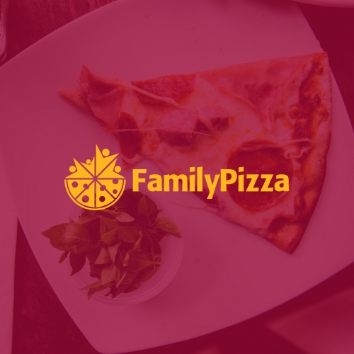 Family Pizza Logo Design thumb