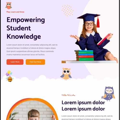 Child Care Website Design