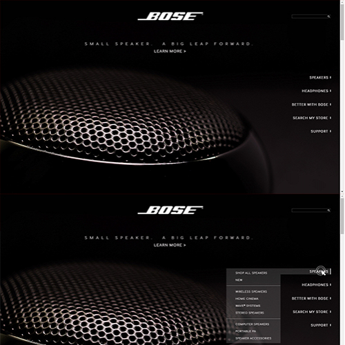 Bose Website User Interface Design