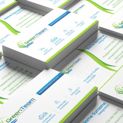 Business Card Design concept for 'GreenTeam'