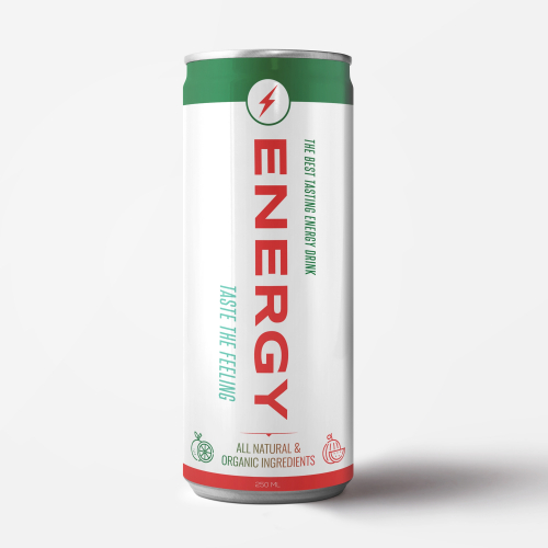 Label Design Concept for 'ENERGY: TASTE THE FEELING'