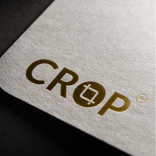 Crop Typography Minimal Creative Premium Logo Design