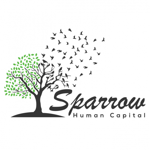 Sparrow flying logo
