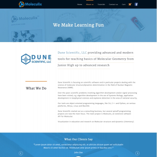 About us page
