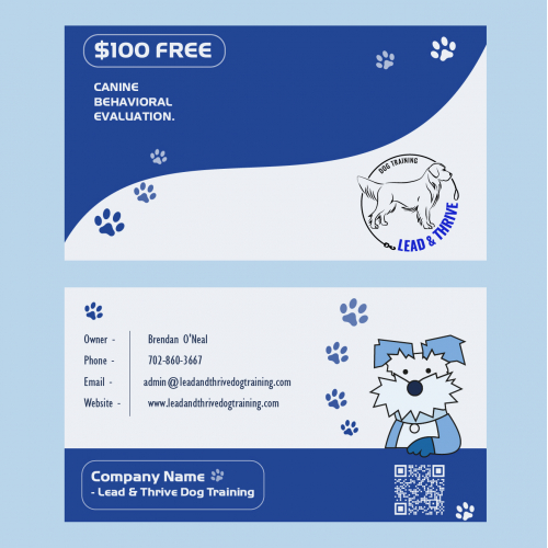 dog training business card