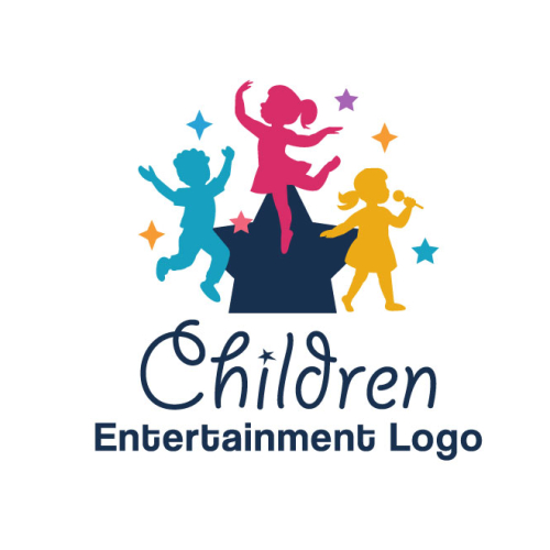 Children  Entertainment Mascot Logo