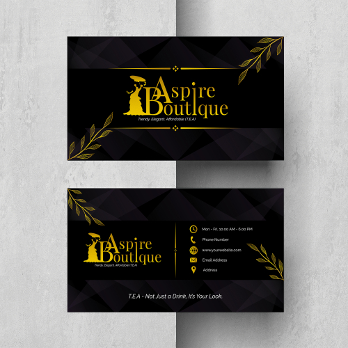 Elegant Black and Gold Business Card Template
