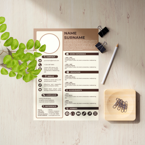 Simple Elegant Brown Resume