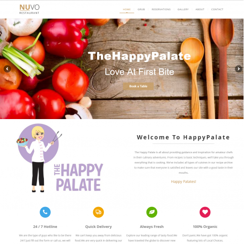 The Happy Plate Cheff Website Design thumb