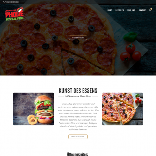 Phone Pizza Wok - Food Ordering Website